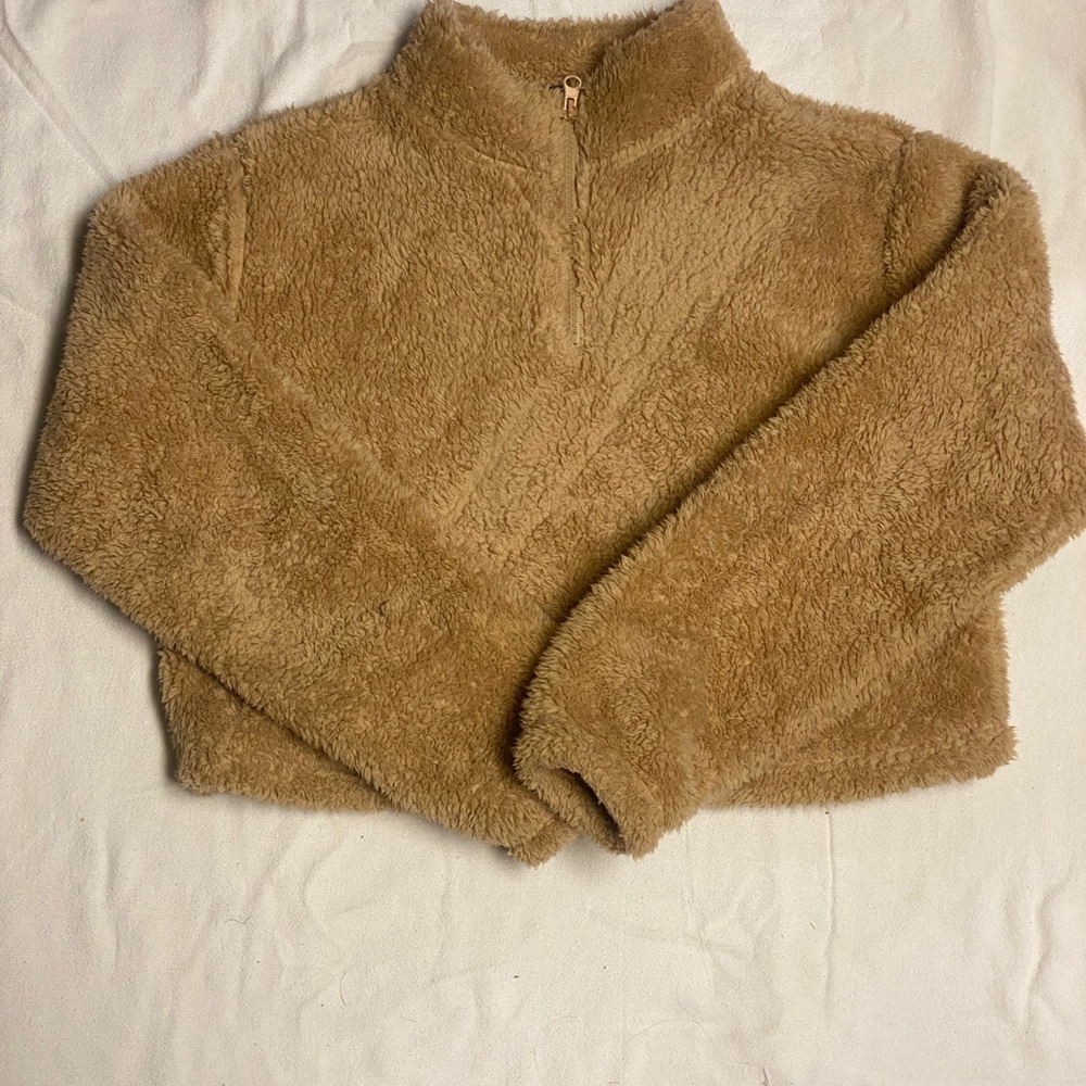 Cropped Teddy Quarter Zip